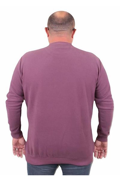 Starbattal Μεγάλο μέγεθος Thessaloniki V-Neck Classic Sweatshirt 23201 Μωβ