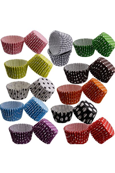 glassepet 100'lü Muffin Cupcake Kağıdı, Renkli Kağıt Muffin Kek Kalıbı