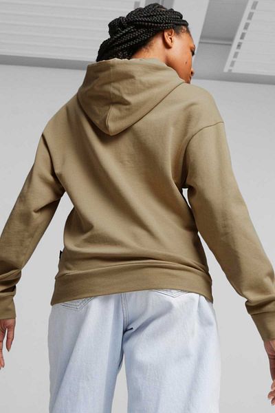 Puma Women Sportswear Fit Long Sleeves Outdoor Hoodie, Dark Beige