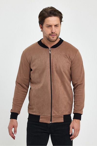 Minharir Suede Seasonal Bomber Jacket