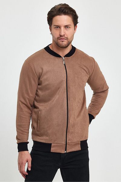Minharir Suede Seasonal Bomber Jacket