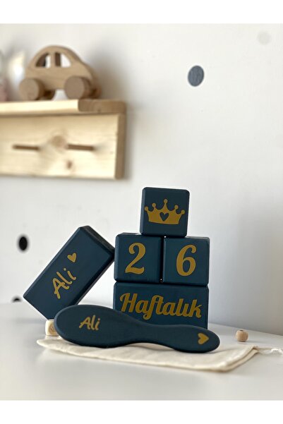 mogokids İSİMLİ ANNE BEBEK ANI KÜPÜ SETİ GOLD YAZILI