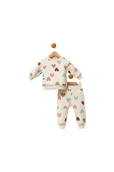 Buqete Heart Printed Three String Girls Set