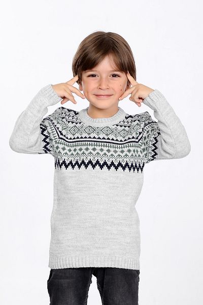 Cloudy Kids Pulover de tricotaj pentru băiat, cu croiala normală