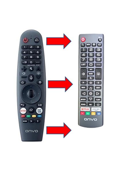 YDBİLİŞİM Onvo Ov65500 Ov85500 Ultra Hd Webos Smart Led Tv Uzaktan Kumanda (L...