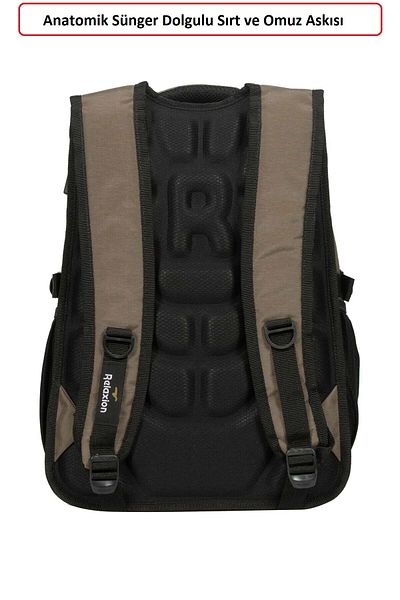 Konfores 1552-2227 Unisex Ανατομική Νυχτερίδα Σχολική Τσάντα Άμμος