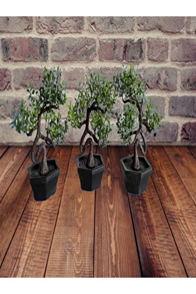 YapayÇiçekHome شجرة صغيرة على شكل زهرة صناعية (6,5 سم × 13 سم) × 3 قطع