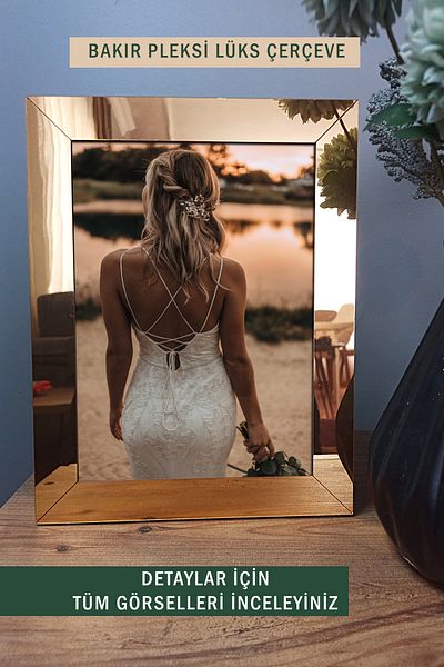 Pufi 5 Pieces 20x20 Copper Mirror Plexiglass Frame - Luxury Plexiglass Frame