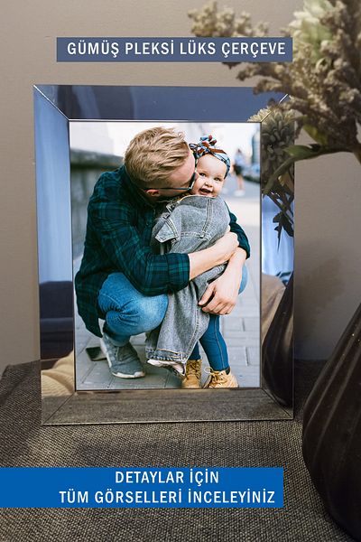 Pufi 5 Pieces 20X20 Silver Mirror Plexiglass Frame - Luxury Plexiglass Frame