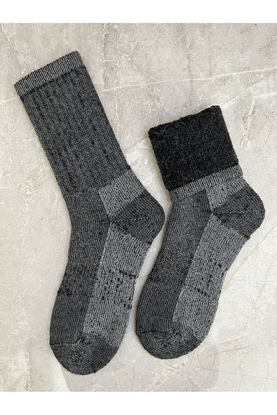 Sky Socks Single Gray Hunter and Mountaineer Wool Winter Thermal Towel Socks