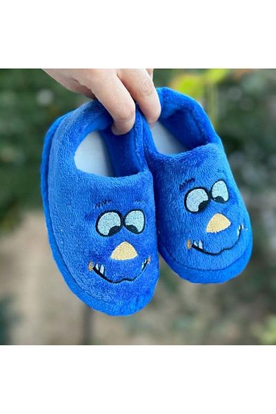 Pandalina Papuci pentru copii cu figuri emoji, pantofi de casa de gradinita, cizme de casa