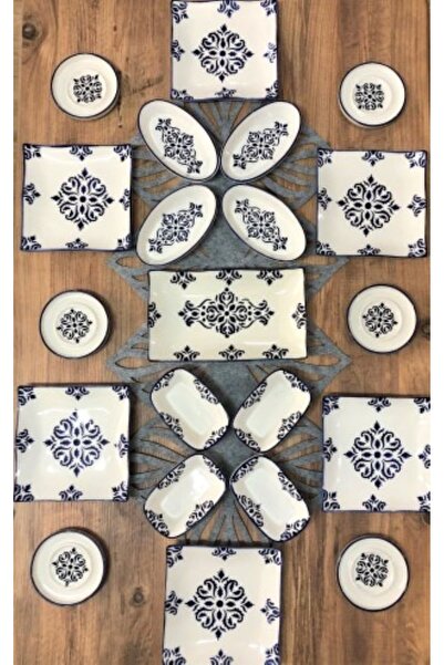 Areyma Isırgan 6 Kişilik 21 Parça Çay Tabaklı Kahvaltı Takımı