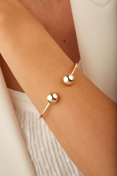 Joy of Jade Lulu Gold Heeled Cuff Bracelet, Gold