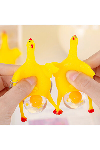 SYNOPE Komik Tavuklu Yumurtlayan Sarı Eğlenceli Tatlı Figürlü Stres Azaltıcı ...