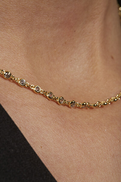 Joy of Jade Damla Kolye 1 Mikron 18 Ayar Altın Kaplama (925 Ayar Gümüş Üzerin...