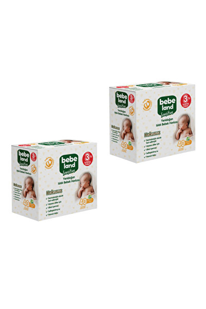 Bebeland Yenidoğan Islak Bebek Havlusu Sensitive 40* 3'lü Avantaj Paket 2 Li