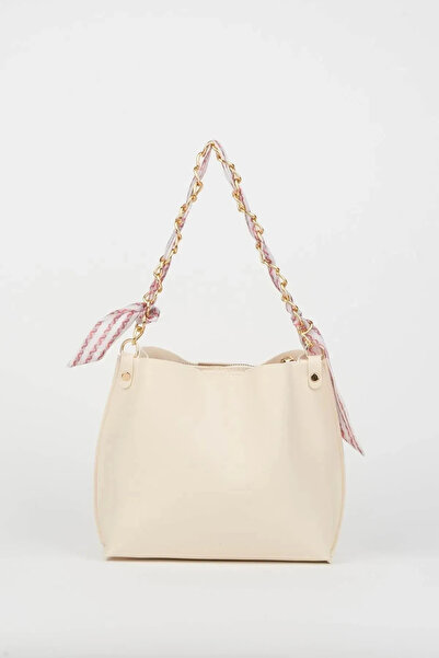 girsacks Fularlı Zincir Aksesuarlı 3 Bölmeli Çanta