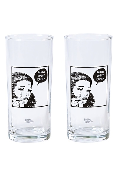 Anason İşleri Retro ‘susuz’ Rakı Kadehi 2'li Set
