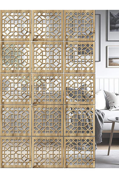 standarts Makta ® Lazer Kesim Sarkıt Paravan, Ahşap Seperatör, Oda Bölücü 4'l...