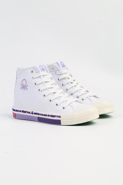 Benetton ® |   BN-70021 - 3374 Alb Liliac - Pantofi sport dama