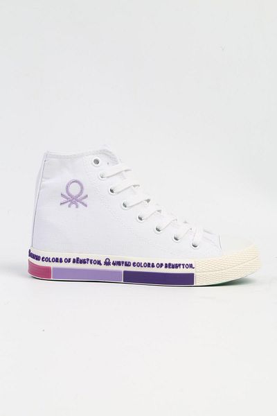 Benetton ® |   BN-70021 - 3374 Alb Liliac - Pantofi sport dama