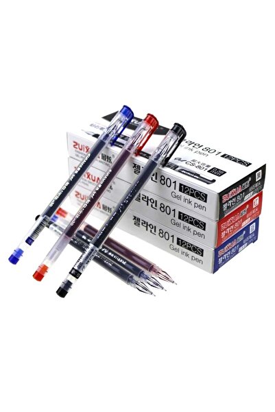 zuixua Jel Kalem 0.38 Siyah-Mavi-Kırmızı