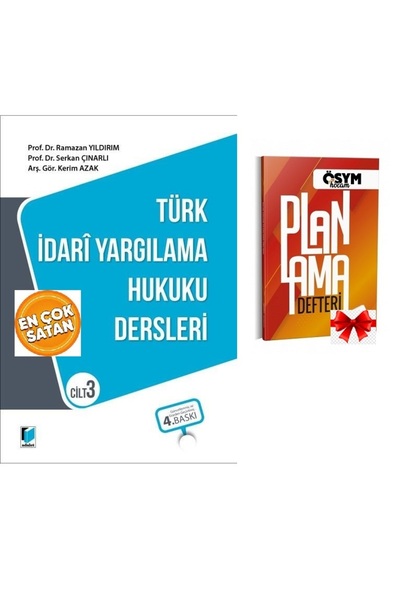 Adalet Yayınevi Türk İdari Yargılama Hukuku Dersleri Cilt 3 (Ramazan Yıldırım Eylül 2023