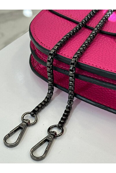 AĞIRSOY Zincir çanta sapı 130 cm ucunda kancası montajlı Siyah Nikel