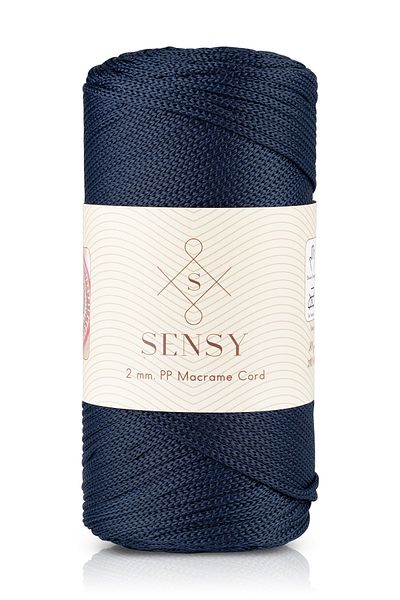 SENSY 2 mm - 200 gr frânghie din poliester macrame bleumarin 230 m frânghie din poliester macrame frânghie de încărcare și ață pentru sac