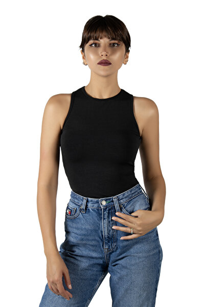 BUCADO Μαύρο Εφαρμοσμένο/Καταμονωμένο Αθλητικό Μπλουζάκι με λαιμόκοψη