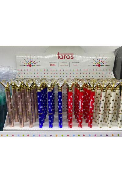 TAROS KIRTASİYE süslü taşlı tükenmez kalem