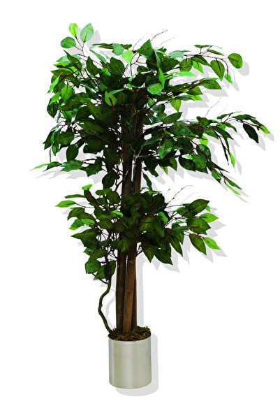 Genel Markalar Yapay Ağaç Benjamin 100 cm Metal Saksıda