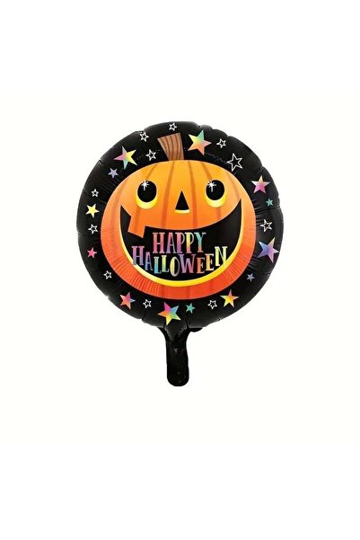 KBK MARKET بالون فويل اليقطين المبتسم الدائري للهالوين 40 سم