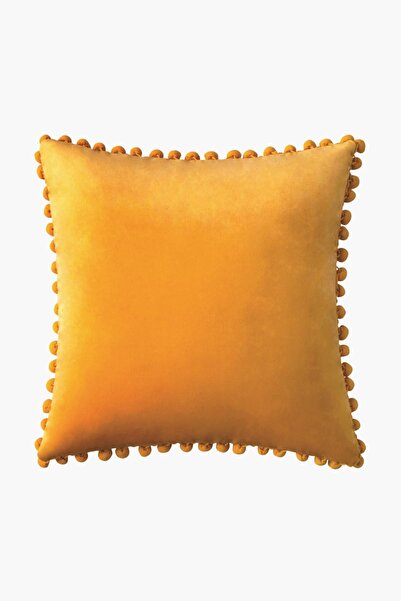 Bc Home Hardal Minik Ponponlu Yumuşak Dokulu Kare Kırlent Kılıfı Iskandinav, ...