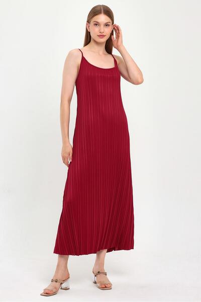 ALEXANDERGARDI ALEXANDERGARDİ PİLİSELİ ASTARLI UZUN ELBİSE (B23-005205)