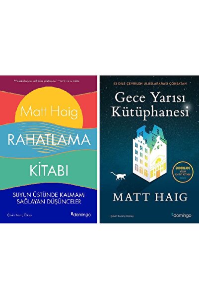 Domingo Yayınevi Rahatlama Kitabı + Gece Yarısı Kütüphanesi 2 Kitap Set