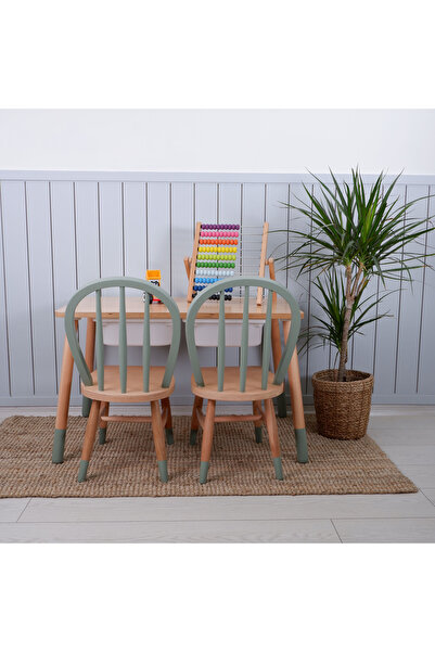 Anne ve Tasarım Ahşap Montessori Masa Sandalye Seti