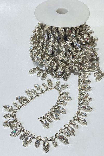 Hobigram Διακοσμητική κορδέλα Shuttle Stone Fringed Accessory Strip Stone 1 Mt – Διακοσμητική κορδέλα, κομψό σχέδιο – Dekora