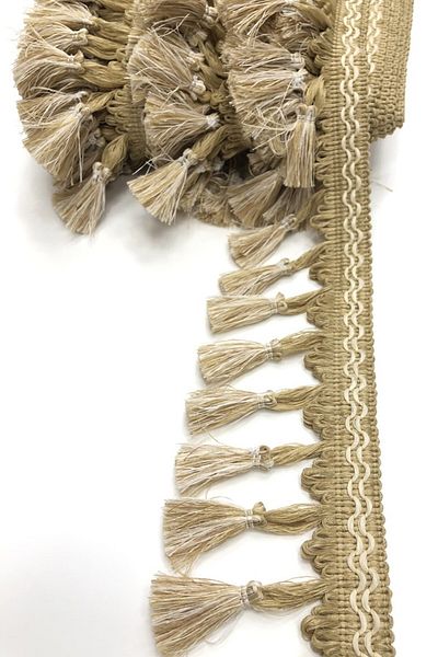 Hobigram Decorative Ribbon Mink Cream Bun Tassel Fringe 7cm 1 Mt – Decorative Ribbon, Stylish Design – Decorative