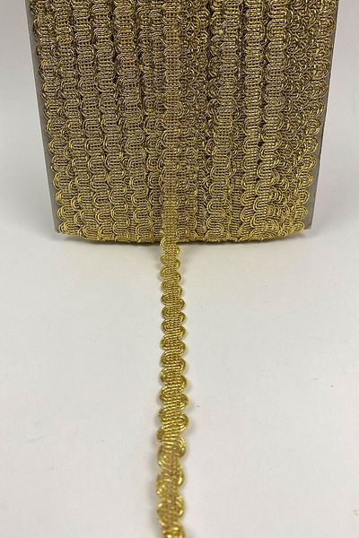 Hobigram Χειροποίητα προϊόντα Gold Glitter Waterway Grout 10 Mt – Διακοσμητική κορδέλα, κομψό σχέδιο, γυναικείο αξεσουάρ – Dek