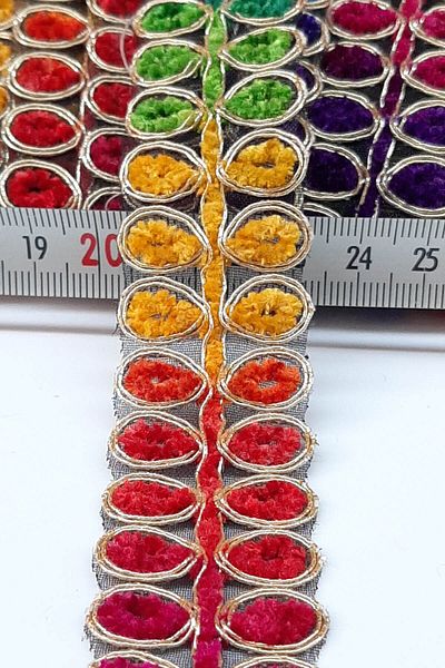 Hobigram Decorative Ribbon Colorful Drop Patterned Antique Ribbon Guipure – Decorative Ribbon, Stylish Design – Dekorati