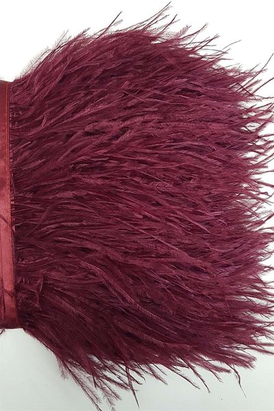 Hobigram Decorative Ribbon Feathers Burgundy Feather 100 cm – Decorative Ribbon, Stylish Design, Women's Accessory