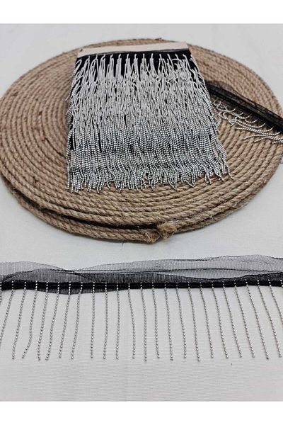Hobigram Decorative Ribbon Chain Tasseled Fringe Ribbon 5 cm – Decorative Ribbon, Stylish Design, Women's Accessory