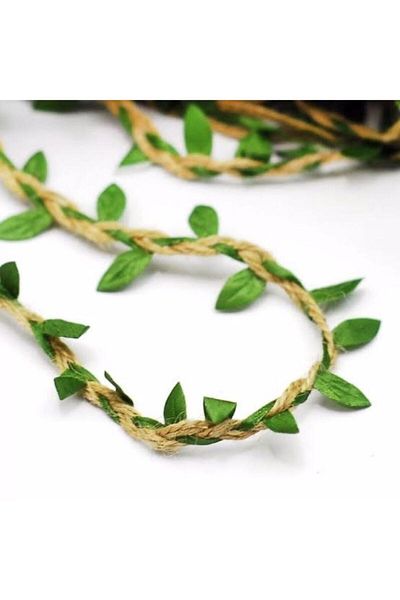 Hobigram Decorative Ribbon 1 Meter Leafy Jute Rope – Special Design, Accessory, Quality Production, Eye-Catching Style –