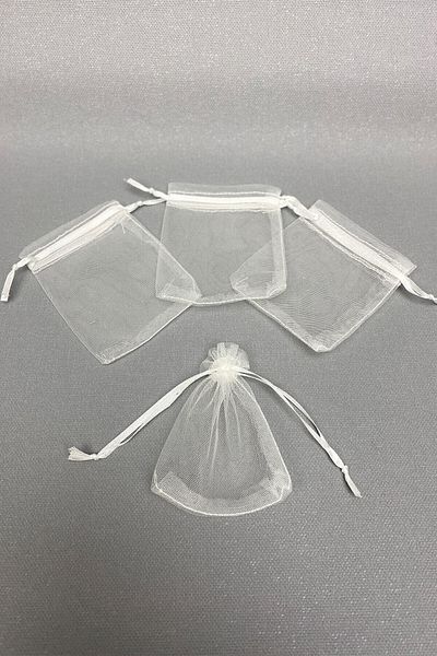 Hobigram Decorative Ribbon Prayer Beads Size Tulle Pouch 10 Pieces (7*9cm) – Decorative Ribbon, Stylish Design, Women's Accessory