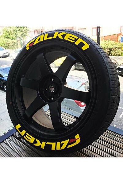 bombtire مجموعة Falken مكونة من 8 قطع كبيرة الحجم من الإطارات الصفراء الدائمة...