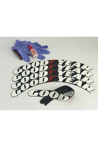 bombtire Good Year 8 Kit Large Size White Rubber Lettering Sticker