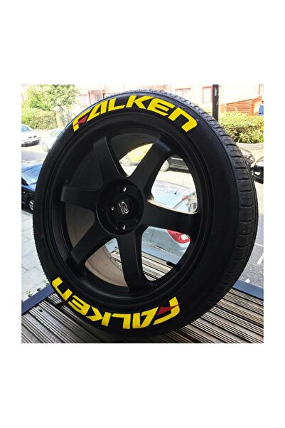 bombtire Yellow Falken 3D Rubber Lettering - 4 Pieces