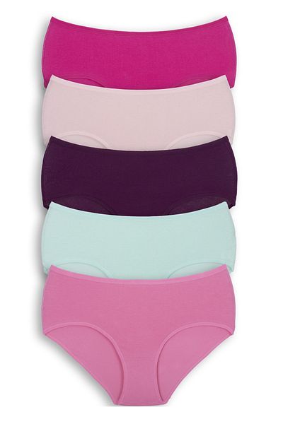 Humaone Chiloți din bumbac Lycra Bato, 5 piese, mixt, fucsia, roz pudrat, violet, liliac, roz Bt1-a44