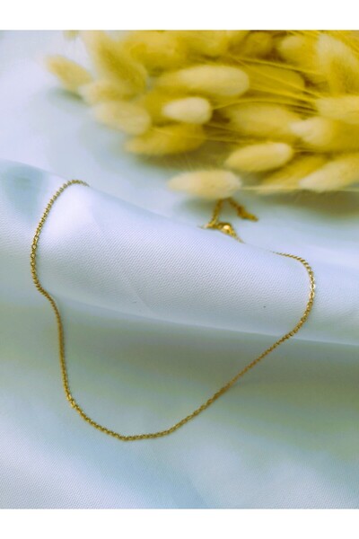 nilüfer takı tasarım قلادة سلسلة رفيعة من الفولاذ